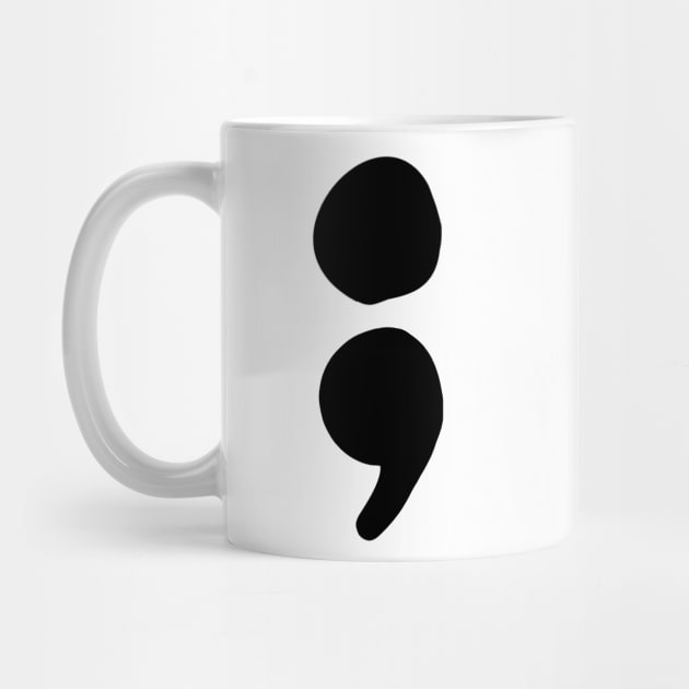 semicolon (black) by mystudiocreate